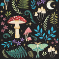 Multicolored - Side - Something Different Dark Forest Printed Cotton Tote Bag