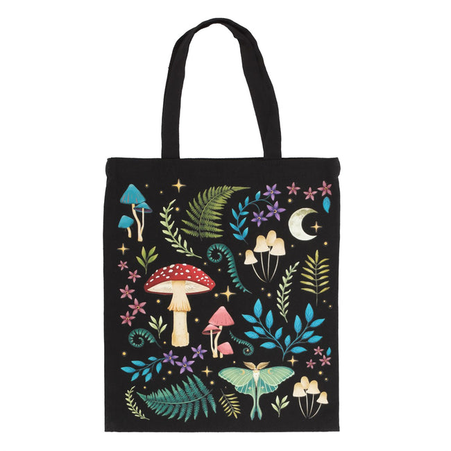 Multicolored - Front - Something Different Dark Forest Printed Cotton Tote Bag