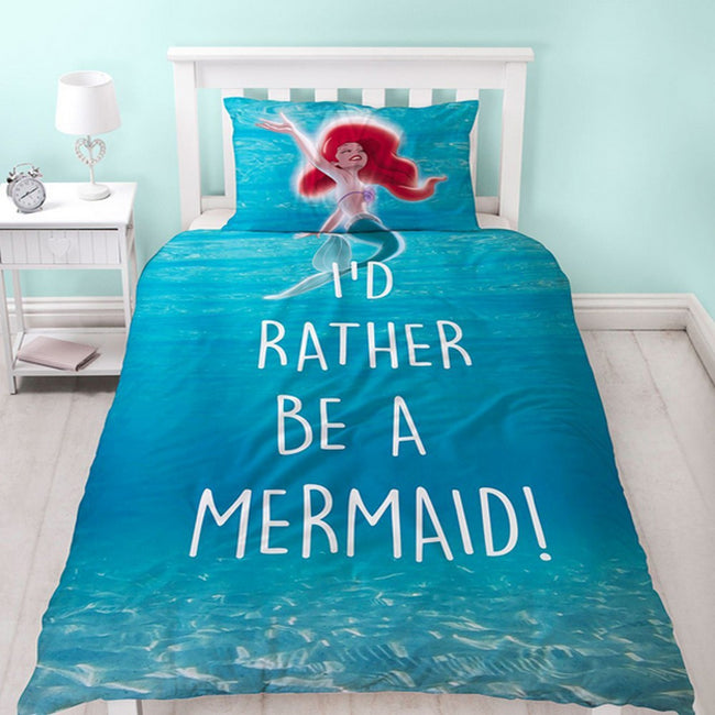 Multicolor - Front - Princess Ariel Kids Shellfie Reversible Single Duvet