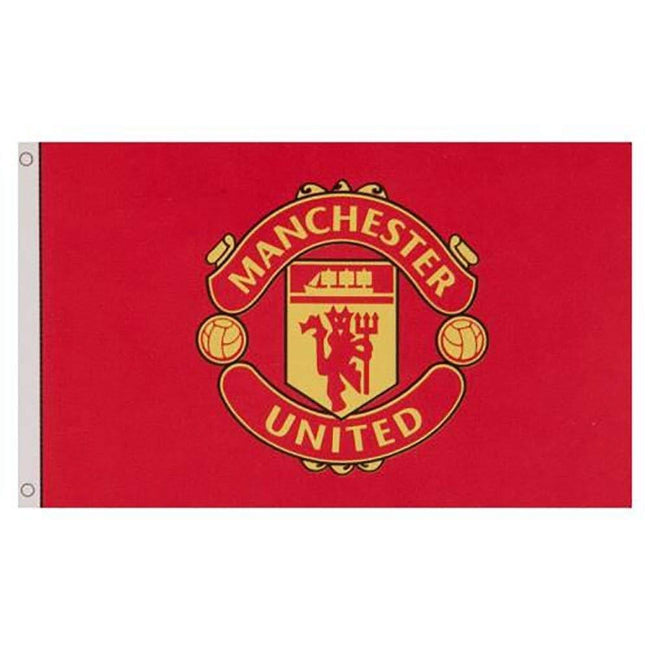 Red - Front - Manchester United Core Crest Flag