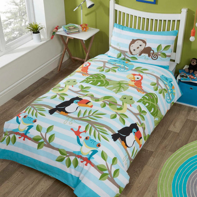 Multicolored - Front - Rainforest Duvet Set