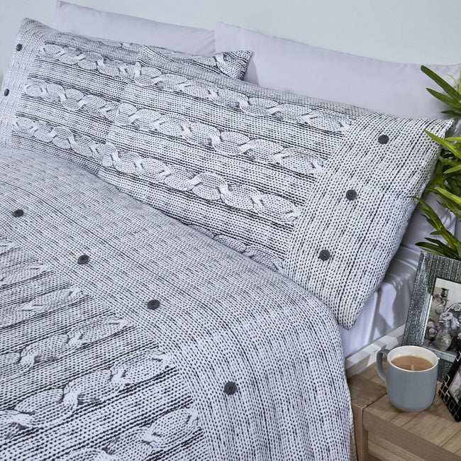 Gray - Side - Arran Double Duvet Set