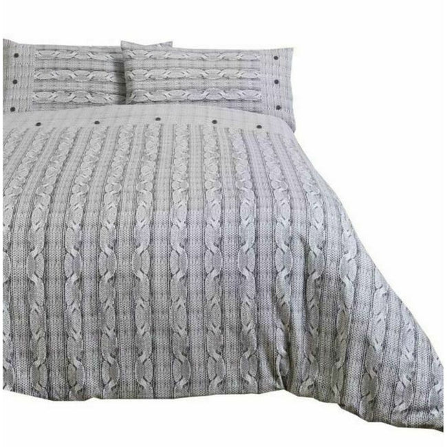 Gray - Front - Arran Double Duvet Set