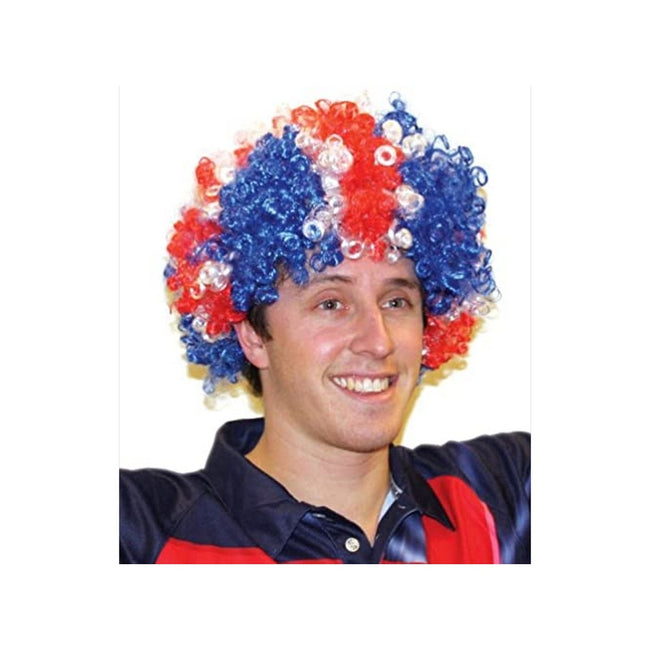 Red-Blue-White - Front - Amscan Britain Wig