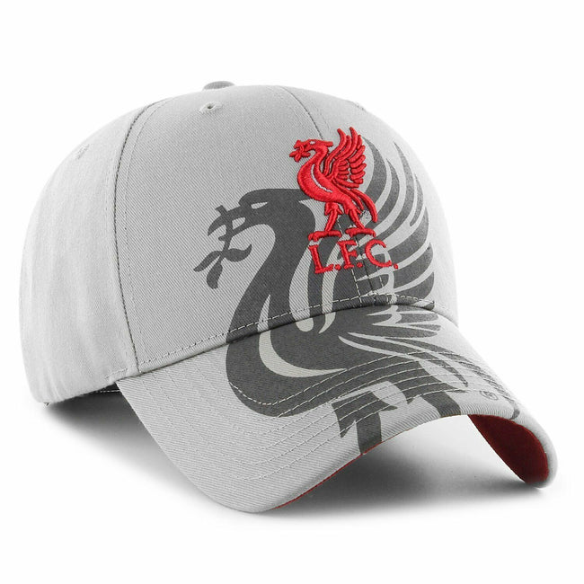Gray-Red - Pack Shot - Liverpool FC Liver Bird Baseball Cap