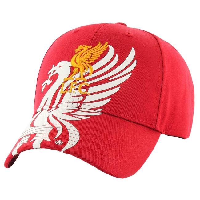 Gray-Red - Front - Liverpool FC Liver Bird Baseball Cap