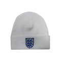 White - Front - England FA Knitted Cuffed Hat