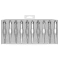 Silver - Front - Scream Machine Droplet Bauble (Pack of 10)