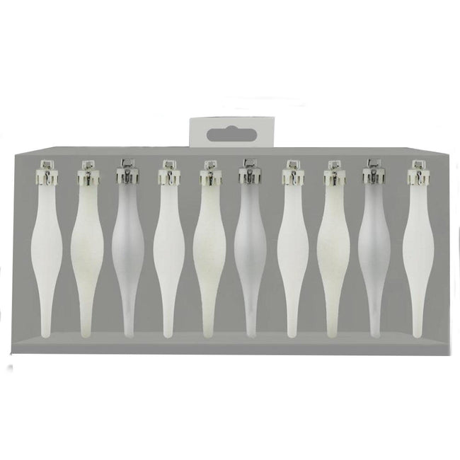 White - Front - Scream Machine Droplet Bauble (Pack of 10)