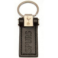 Black-Silver - Front - Tottenham Hotspur FC Leather Keychain