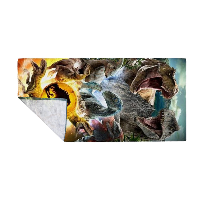 Multicolored - Back - Jurassic World Dinosaur Bath Towel