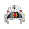 Black-Silver - Front - Unique Party Cheer 30th Birthday Tiara