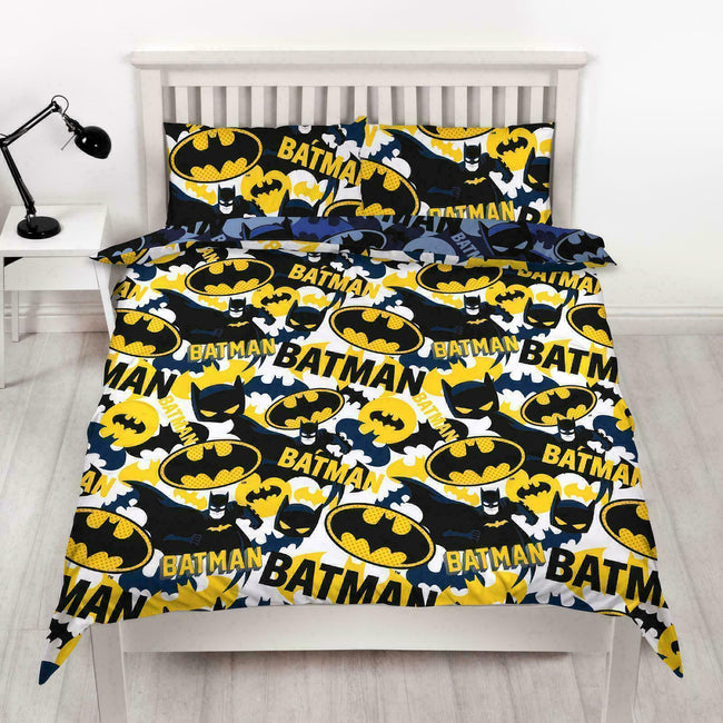 Blue-Yellow-Black - Back - Batman Reversible Camo Duvet Set