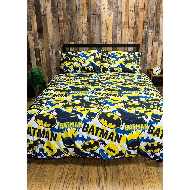 Blue-Yellow-Black - Lifestyle - Batman Reversible Camo Duvet Set