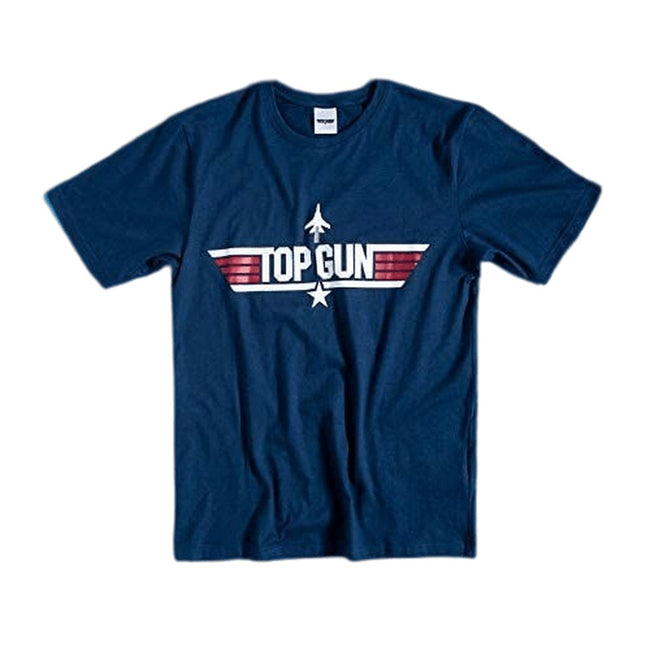 Navy Blue-Gray - Back - Top Gun Mens Logo Cuffed Pajama Set