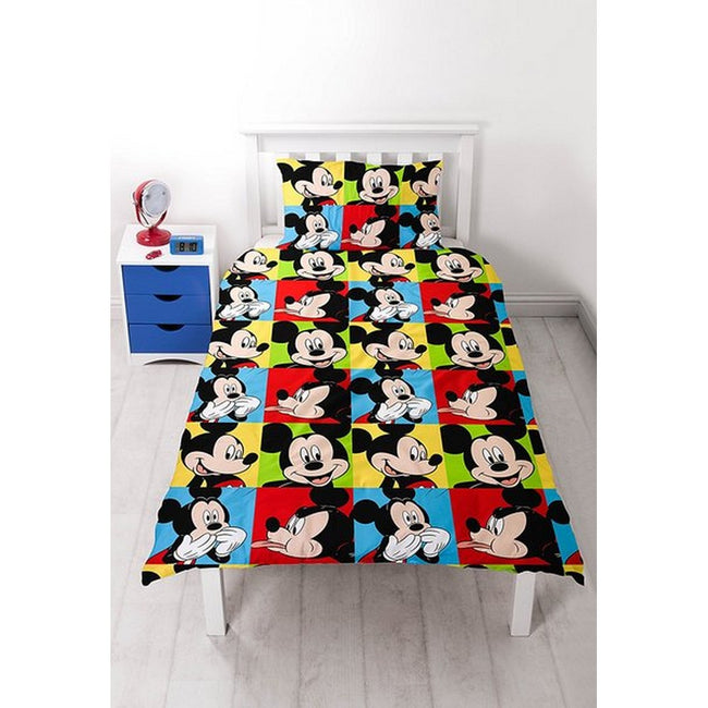 Blue-Yellow-Red - Back - Mickey Mouse Reversible Duvet Set