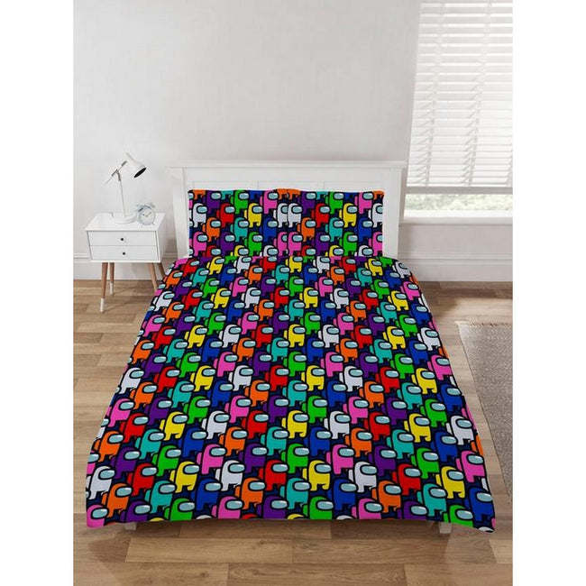 Multicolored - Back - Among Us Space Duvet Set