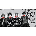 Black-White-Red - Front - 5 Seconds Of Summer Towel