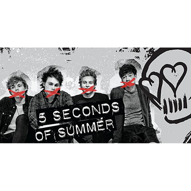 Black-White-Red - Front - 5 Seconds Of Summer Towel