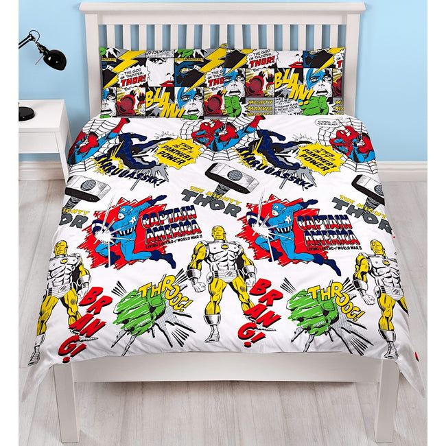 Multicolored - Side - Marvel Comics Scribble Rotary Duvet Cover Set