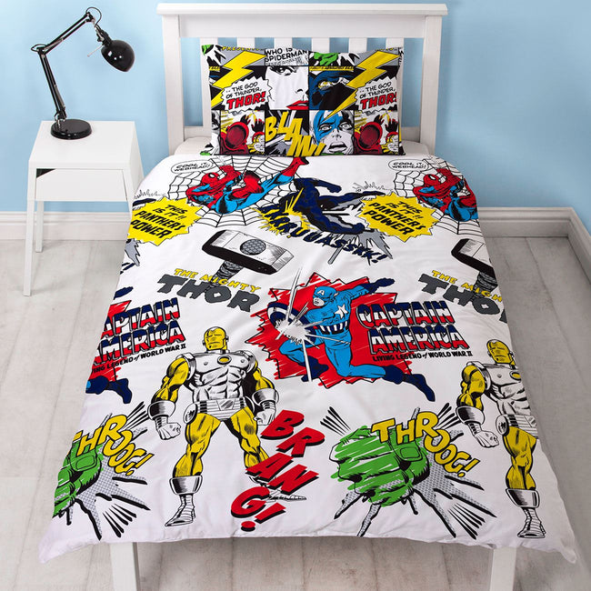 Multicolored - Front - Marvel Comics Scribble Rotary Duvet Cover Set