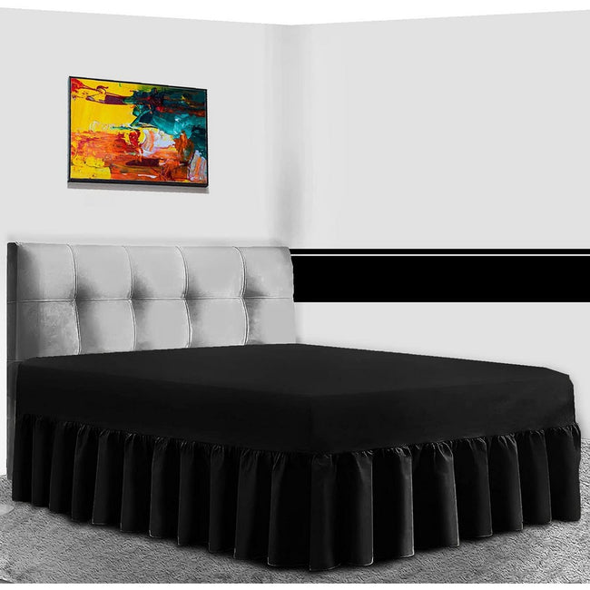 Black - Front - Gaveno Cavailia Fitted Valance
