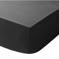 Deep Black - Front - Percale Fitted Sheet