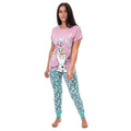 Pink-Blue-White - Side - Frozen Womens-Ladies Olaf Pajama Set