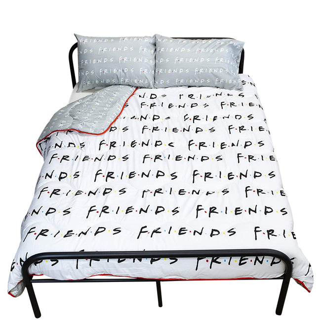 White-Gray-Black - Back - Friends Reversible Coverless Duvet