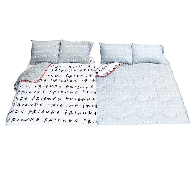 White-Gray-Black - Front - Friends Reversible Coverless Duvet