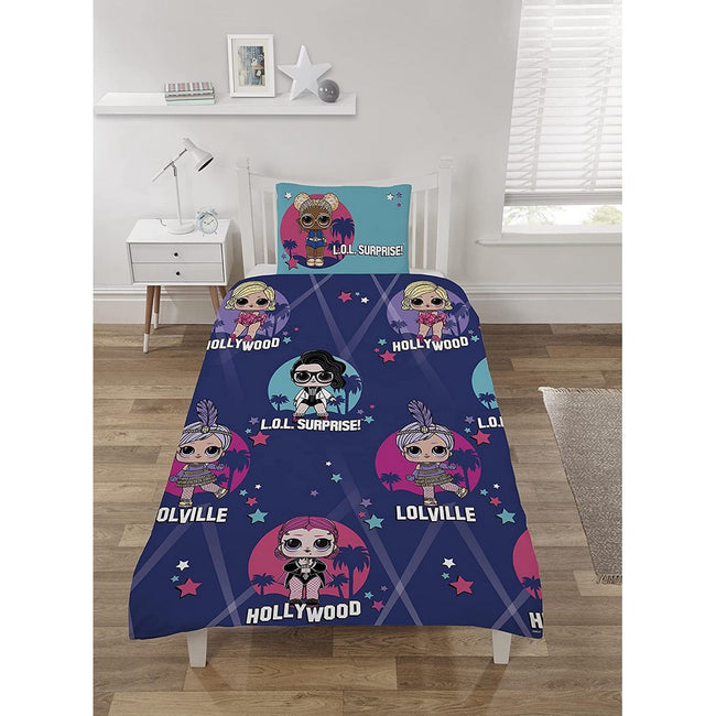 Navy-White-Light Blue - Side - LOL Surprise Hollywood´ Duvet Set