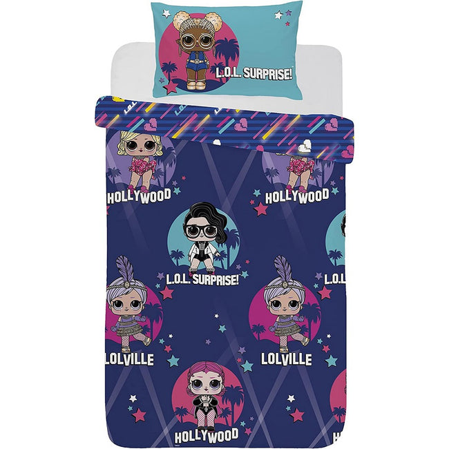 Navy-White-Light Blue - Front - LOL Surprise Hollywood´ Duvet Set
