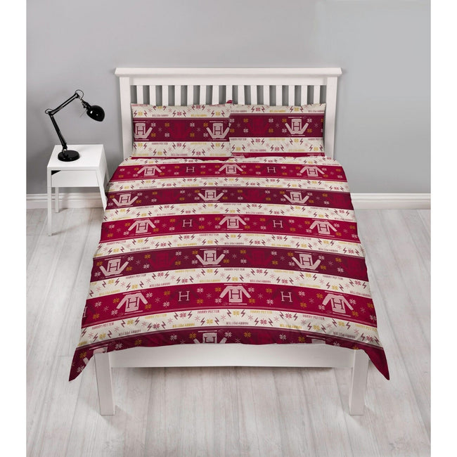 Red - Front - Harry Potter Noel Double Duvet Set