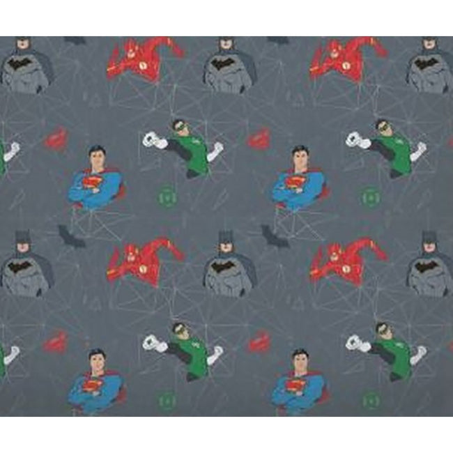 Multicolored - Back - Justice League Graphic Grid Reversible Duvet Set