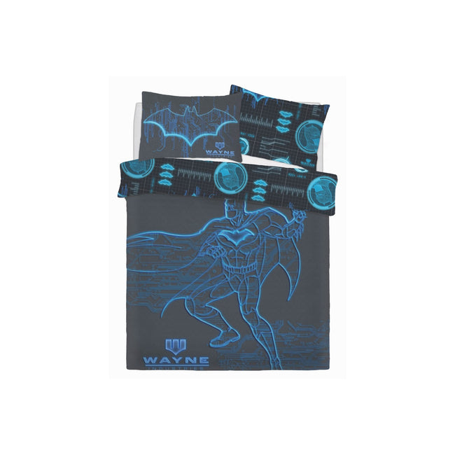 Blue - Front - Batman Wayne Industries Panel Duvet Set