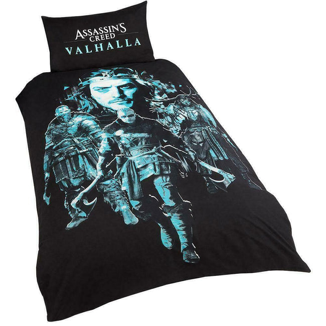 Black-Cyan - Front - Assassins Creed Valhalla Duvet Set