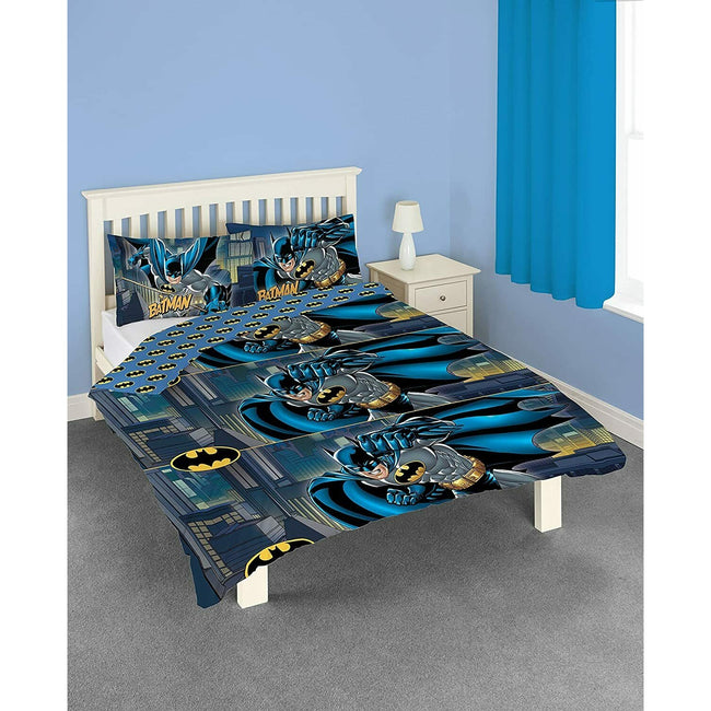 Blue-Black - Back - Batman Rotary Duvet Set