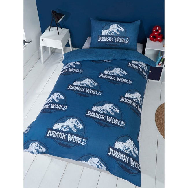 Blue-White-Red - Side - Jurassic World Claws Duvet Set