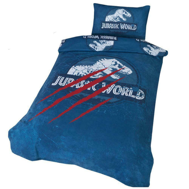 Blue-White-Red - Front - Jurassic World Claws Duvet Set