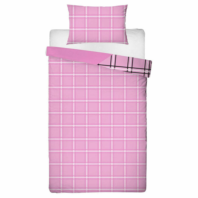 Pink-White-Black - Front - Clueless Panel Icon Duvet Set