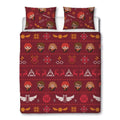 Red-Orange - Side - Harry Potter Charming Reversible Christmas Duvet Set