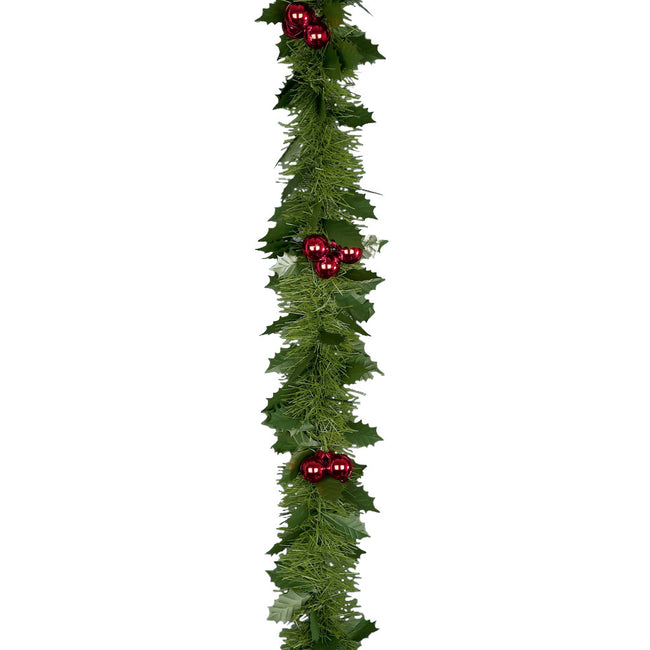 Green-Red - Front - Premier Holly and Berry Tinsel