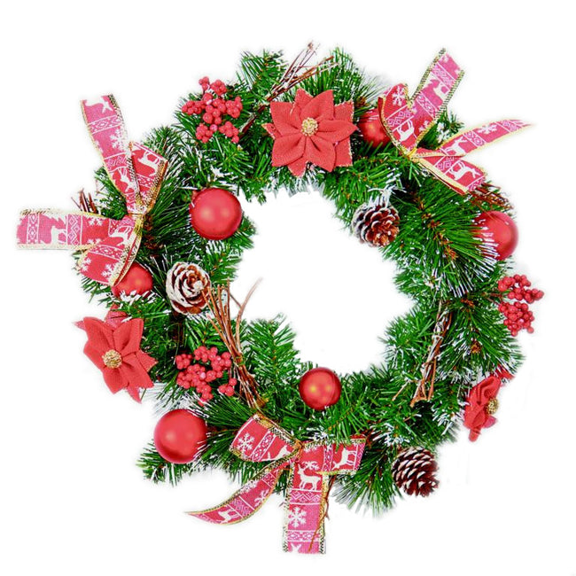 Red - Front - Premier Christmas Dressed Wreath