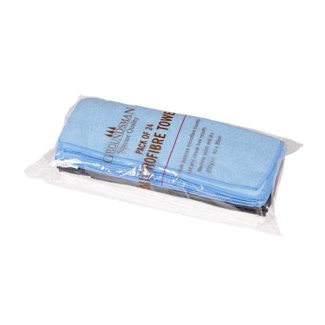 Blue - Front - Groundsman Microfiber Towels (Pack of 24)