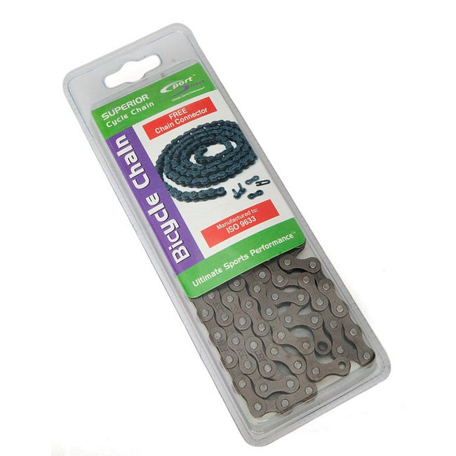 Gray - Front - Sport Direct 5-6 Speed Bicycle Chain