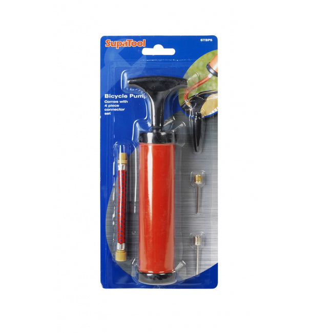 Red - Back - SupaTool Bicycle Pump