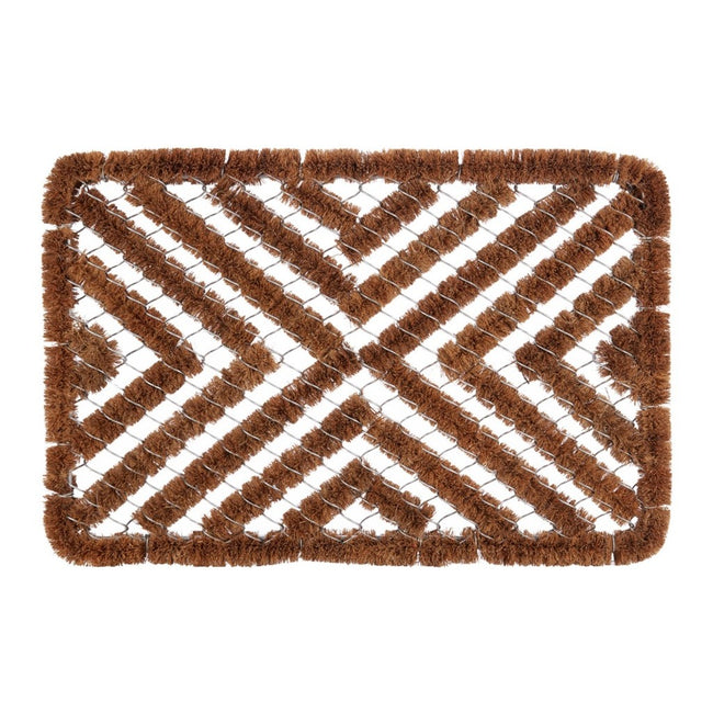 Brown - Front - Groundsman Rectangular Boot Scraper Mat