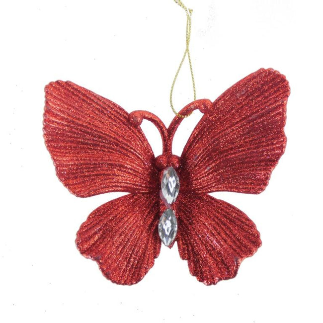 Red - Front - Davies Products Butterfly Bauble