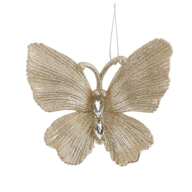Champagne Gold - Front - Davies Products Butterfly Bauble