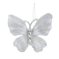 Silver - Front - Davies Products Butterfly Bauble